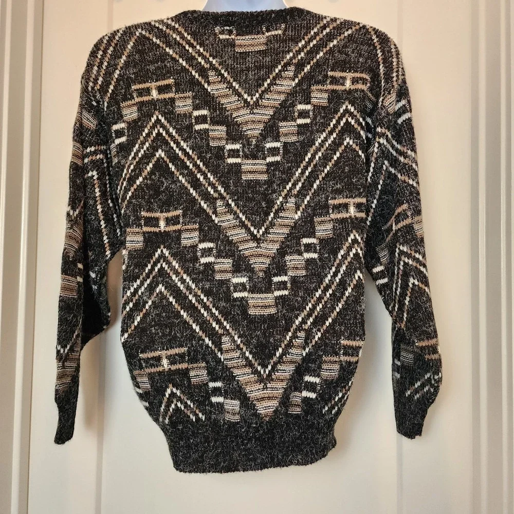 Vintage Sweater Graphix Southwestern Geometric Sweater M‎ USA Made Grandpacore